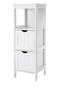 White bathroom cabinet with drawers BBC42WT small 0