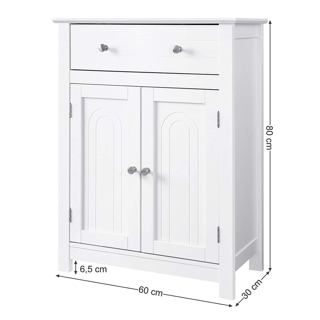 Preview Classic bathroom / hall cabinet white BBC61WT VASAGLE Classic bathroom / hall cabinet white BBC61WT VASAGLE
