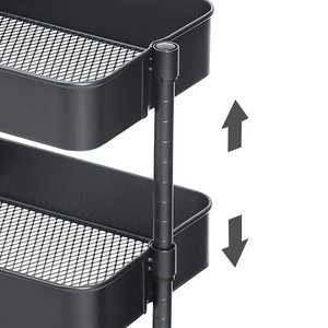 Gray BSC60GS Songmics mobile cart with storage shelves 6 Gray BSC60GS Songmics mobile cart with storage shelves small 6