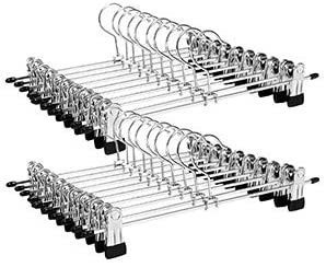 Check Set of 20 metal Hangers for Pants CRI003-20