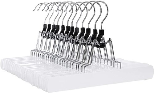 Check Set of 12 pants hangers Schima Superba CRW07W-12 Songmics