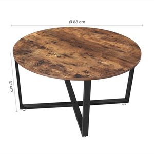 Round table Coffee Oak Rustic LCT88X small 4