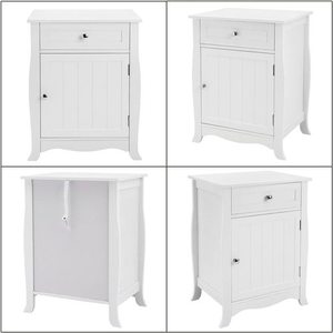 Classic white LET02WT Songmics bedside table small 5