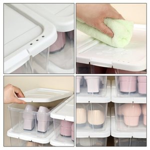 Set of 12 storage boxes size S LSP12WT Songmics small 2