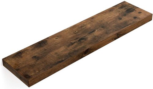 Check Wall Shelf Rustic Brown LWS28BX