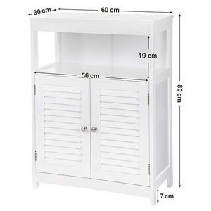 White Bathroom Cabinet BBC40WT small 3