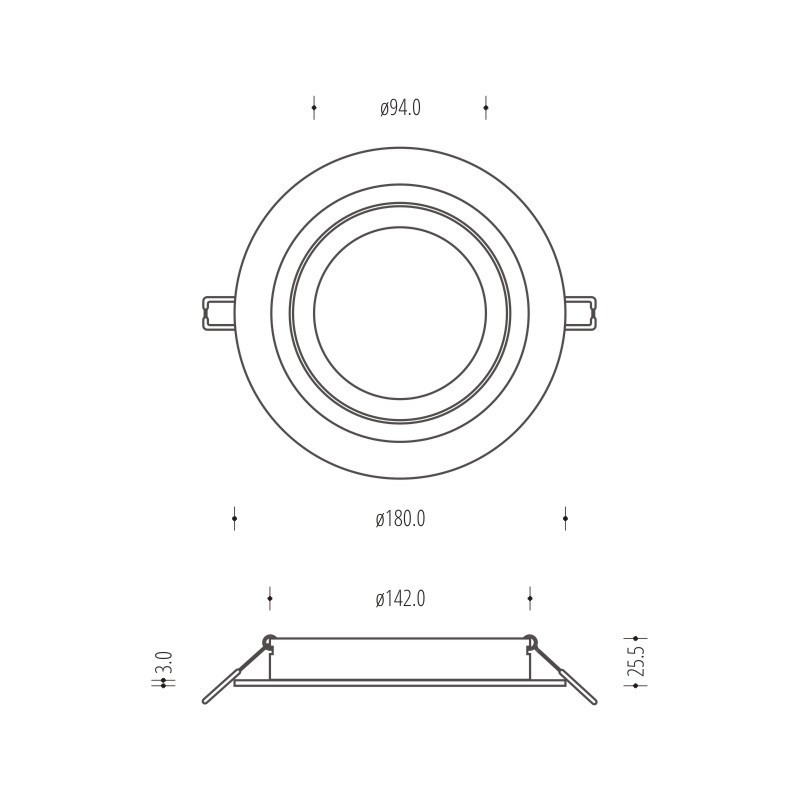 Display Black Alcazar 140.BB Downlight Black Alcazar 140.BB Downlight