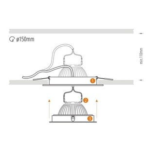 White Alcazar Downlight with Chrome 140.WC 4 White Alcazar Downlight with Chrome 140.WC small 4