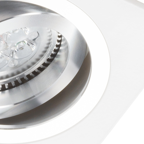 Check Lumifall Alcazar 541.WC square recessed downlight white with chrome