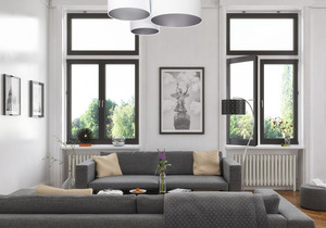 Ceiling for the living room Elements 60W E27 white / silver handmade small 3