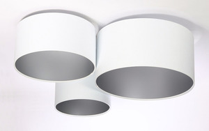 Ceiling for the living room Elements 60W E27 white / silver handmade small 2