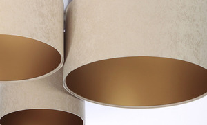 Modern ceiling lamp for the living room - Elements 60W E27 beige / gold velor fabric 1 Modern ceiling lamp for the living room - Elements 60W E27 beige / gold velor fabric small 1