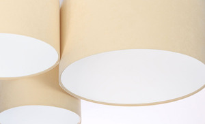 Trendy ceiling lamp - Elements 60W E27 plafond cream / white velor small 2