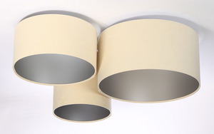 Lighting for the hall, ceiling - Elements 60W E27 cream / silver ceiling lamp, handmade small 2