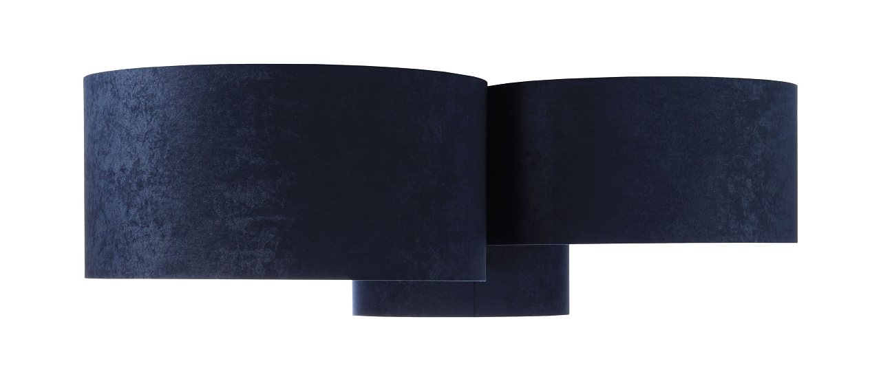 Preview Modern ceiling Elements 60W E27 navy blue / gold velor fabric Modern ceiling Elements 60W E27 navy blue / gold velor fabric