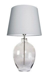 Stylish table lamp Luzon Gray Famlight light gray / white E27 60W stainless steel small 0