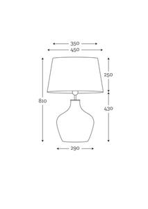 Modern table lamp Famlight Madeira Transparent cream / white E27 60W 1 Modern table lamp Famlight Madeira Transparent cream / white E27 60W small 1