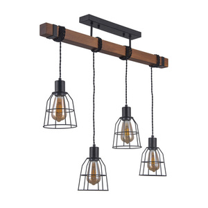 Italux Reda Black Matt 4-Light E27 Pendant Lamp PND-4793-4-L 0 Italux Reda Black Matt 4-Light E27 Pendant Lamp PND-4793-4-L small 0