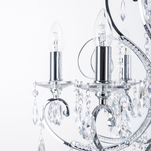 Italux Crystal Chrome 6-Light E14 Chandelier 64 cm MD72709-6A small 3