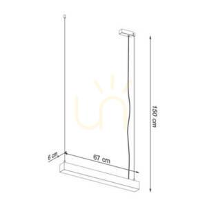 Pendant lamp PINNE 67 black Thoro small 13