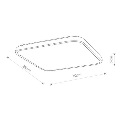 Check Luminaire AGNES SQUARE LED WHITE 64W