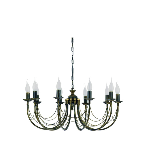 Check Nowodvorski ARES X 206 black and gold chandelier 10xE14 72 cm