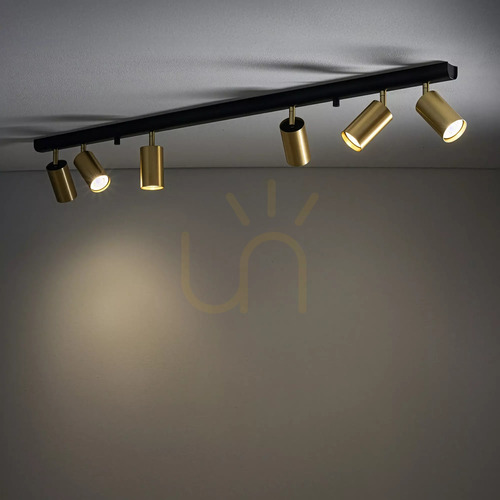 Check Nowodvorski EYE SPOT 8819 ceiling spotlight bar, brass and black, 6 × GU10