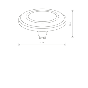 REFLECTOR LED 9W, 3000K, GU10, ES111, ANGLE 120, DIFFUSER, WHITE small 1