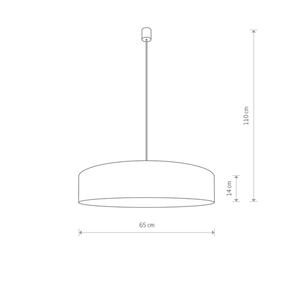 Hanging lamp TURDA GRAY IV small 1