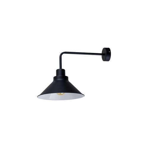 Check Wall Light Nowodvorski CRAFT I Black Steel E27 25cm 9151