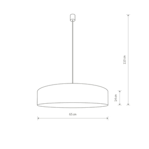Hanging lamp CROCO GRAY III small 1