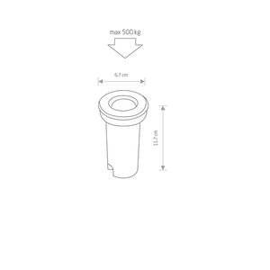 Nowodvorski MON LED 4454 recessed ground light, silver, 2 W, 3000 K small 1