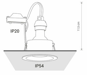 Nowodvorski CHARLIE 8366 white recessed spotlight GU10 R50, max. 15 W LED small 5
