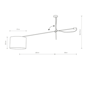 Ceiling lamp VIPER 6641 black and gold Nowodvorski small 1