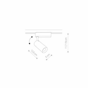 Luminaire PROFILE IRIS LED WHITE 12W, 3000K small 1