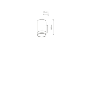 Outdoor Wall Light ROCK 3405 Graphite E27 Nowodvorski small 1
