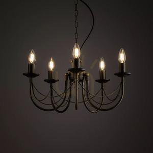 Nowodvorski ARES 205 chandelier, black with gold patina, 5×E14, 50 cm small 2