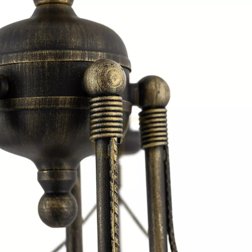 Check Nowodvorski ARES 205 chandelier, black with gold patina, 5×E14, 50 cm