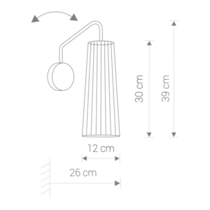 Lighting fixture DOVER WHITE I wall lamp small 1