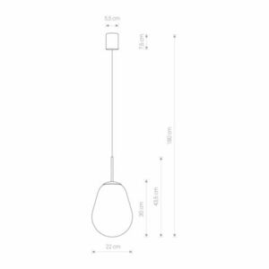 Nowodvorski PEAR S 8673 pendant lamp, glass shade 22 cm, E27 small 3
