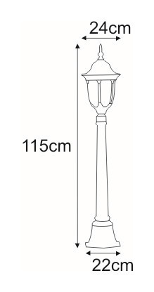 View Low K-6007A / L black outdoor standing lamp from the Vasco series Low K-6007A / L black outdoor standing lamp from the Vasco series
