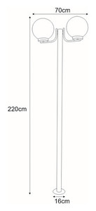 High K-LP270-2200 outdoor floor lamp from the ANA series small 1