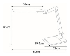 Desk lamp K-BL1207 silver from the MICA series small 1