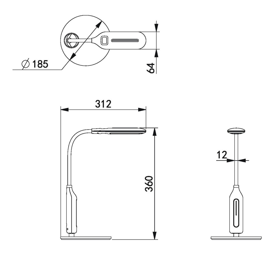 View Desk lamp K-BL1072 black from the MIDA series Desk lamp K-BL1072 black from the MIDA series