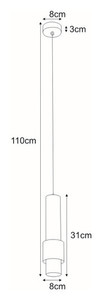 Hanging lamp K-4713 from the NIKOS series small 1