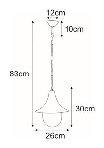 Hanging outdoor lamp K-8131 black from the BOSTON series 1 Hanging outdoor lamp K-8131 black from the BOSTON series small 1