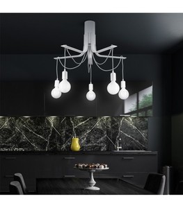 Ramko BORNHOLM ceiling lamp white 8xE27 60W 67984 small 1