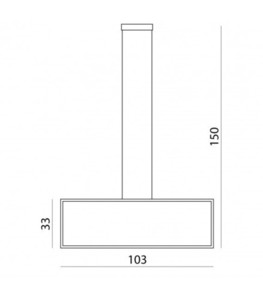 Ramko EDO Vertical LED Ceiling Pendant Light 103x33cm 36W White 66270 small 1
