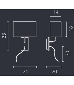 Wall lamp Ramko Chrome LED E27 15W 33x24x20cm 67570 small 1