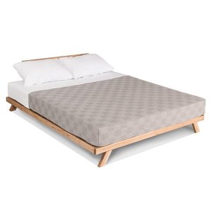 WoodMan Allegro Double Bed 160x200 Beech Wood Chocolate Lacquered WUA-00797 small 2